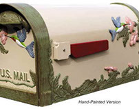 Hand Painted Curbside Hummingbird Mailbox
