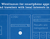 Wireframe of Travel Apps
