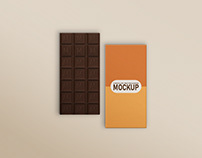 Chocolate Bar Box Packaging Mockup