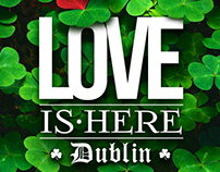 Gráfica "LOVE IS HERE", Dublin. Terrazas de Mall Plaza.