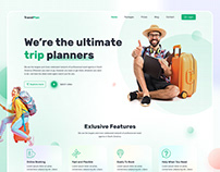 Travel agency landing page design