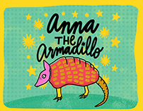 Anna the Armadillo Children's Book Illustration