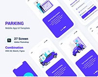 Parking Mobile App UI Template