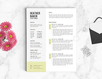 Resume & Cover Letter Template | The Heather