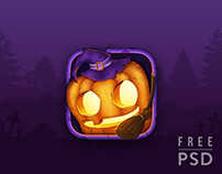 Free PSD Halloween app icon