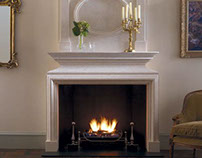 Limestone with Morris Forged Steel Fire Basket