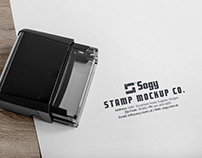 Free Self-Inking Rubber Stamp Mockup PSD