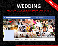 Free Wedding Photo Collage Facebook Timeline Cover PSD