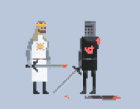 Monty Python and the Holy Grail pixel animations