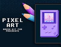 Pixel Art Procreate Brushes By: Seamless Team