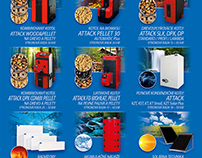 Print advertising of Attack® company, years 2017-2012