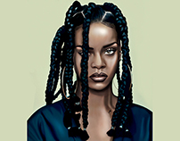 Rihanna 90s illustration