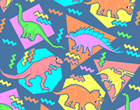 Nineties Dinosaur Pattern
