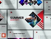 Summer Music Party PowerPoint Presentation Template