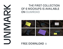 Mockups – Business card and Postcard on dark stone