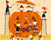 Halloween big pumpkin / digital work