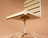 Thin office chair