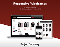 HCI530 Mobile Design Assignment - Responsive Wireframes