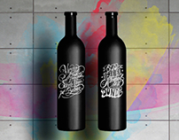 Chalk creative wine.