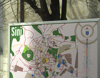 Tourist map of Sinj city, Croatia