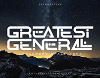 FREE FONT - Greatest General – Futuristic Font