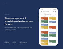 Time management & scheduling calendar service for vets