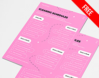 Pink Cleaning Schedule - free Google Docs Template