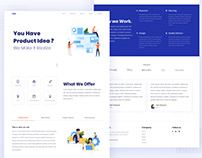 Landing Page - Wireframe and UI