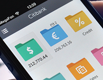 Concept idea of banking app