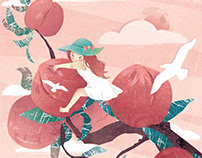水果插画Fruit illustration
