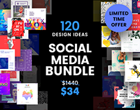 120 in 1 Social Media Design Templates Bundle