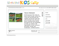 Renaissance kids camp - Flash site