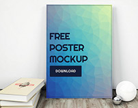 Free poster PSD Mockup
