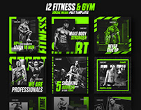 12 Ultimate Fitness Sport Social Media Post Templates