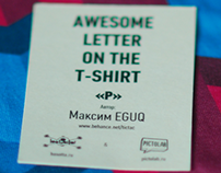 AWESOME LETTER ON THE T-SHIRT (P)