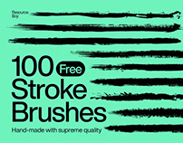 100 Paint Stroke Photoshop Brushes