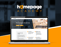 Homepage Academy / E-learning Platform