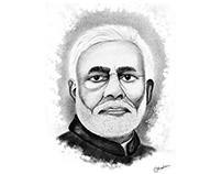 Portrait of PM Narendra Modi