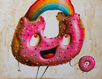 rainbow donut