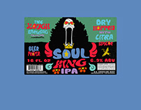Soul King IPA Label - The Slough Brewing Collective