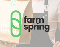 farmspring logo & visual identity design concept