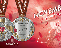 Scorpio running medal