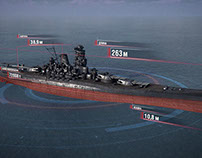 Infographics battleship "Yamato"