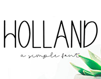 HOLLAND - Monoline Font