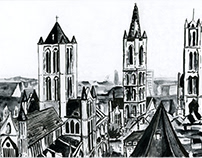 Folk Marathon Ghent promo illustrations & animation