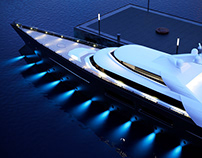 cgi: mega - yacht 3d model