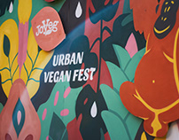 Urban Vegan Fest photo wall / shopper bag