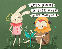 Illustration : Plant a Tree x APE Malaysia