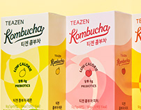 Teazen Kombucha Brand Identity & Packaging design
