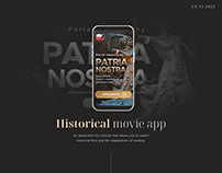 Historical Movie App - UX/UI Design - Patria Nostra